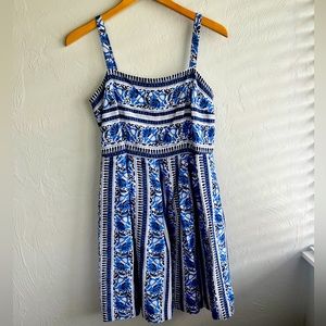 Loft Blue and White Sundress